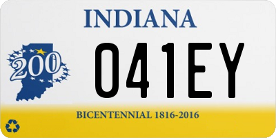 IN license plate 041EY