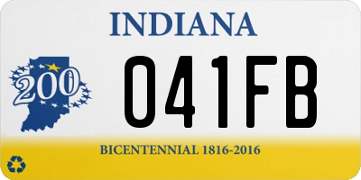IN license plate 041FB