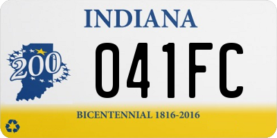 IN license plate 041FC