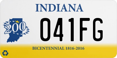 IN license plate 041FG