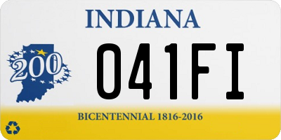 IN license plate 041FI