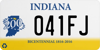 IN license plate 041FJ