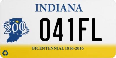 IN license plate 041FL