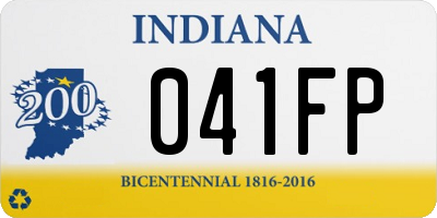 IN license plate 041FP