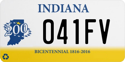 IN license plate 041FV