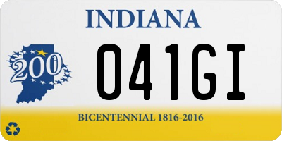 IN license plate 041GI