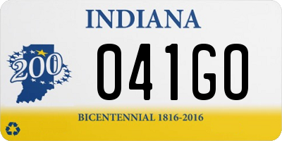 IN license plate 041GO