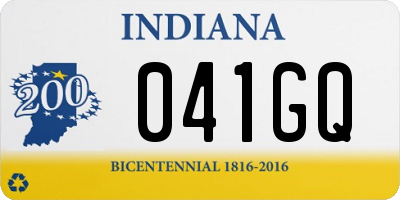 IN license plate 041GQ