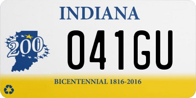 IN license plate 041GU