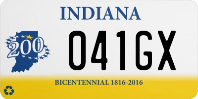 IN license plate 041GX