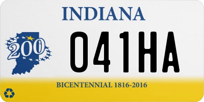 IN license plate 041HA