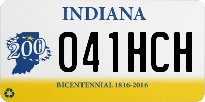 IN license plate 041HCH
