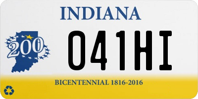 IN license plate 041HI