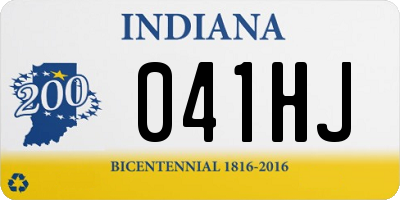 IN license plate 041HJ