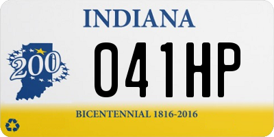 IN license plate 041HP