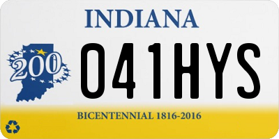 IN license plate 041HYS
