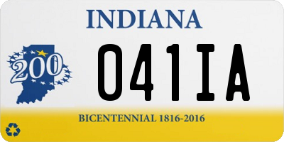 IN license plate 041IA