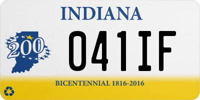 IN license plate 041IF