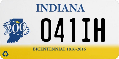 IN license plate 041IH