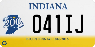 IN license plate 041IJ