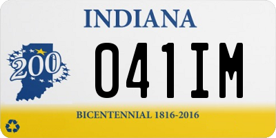 IN license plate 041IM