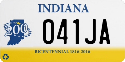 IN license plate 041JA