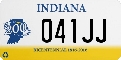 IN license plate 041JJ