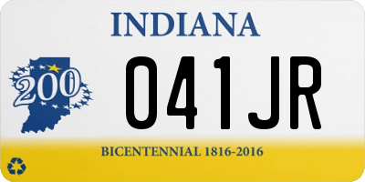 IN license plate 041JR