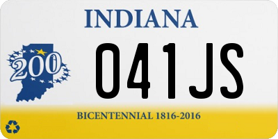 IN license plate 041JS