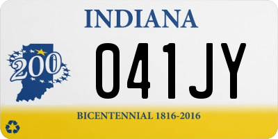 IN license plate 041JY