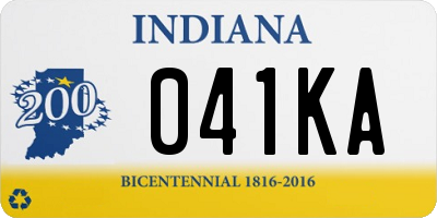 IN license plate 041KA