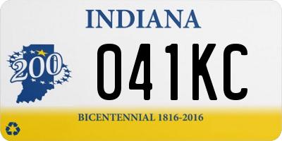 IN license plate 041KC