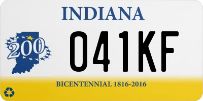 IN license plate 041KF