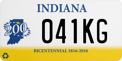 IN license plate 041KG