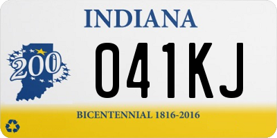 IN license plate 041KJ