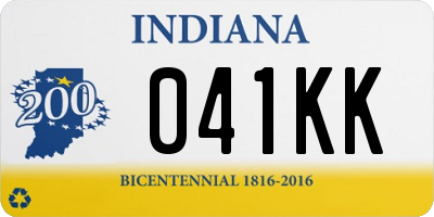 IN license plate 041KK