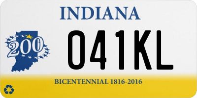 IN license plate 041KL