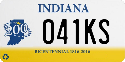 IN license plate 041KS