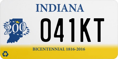 IN license plate 041KT