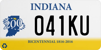 IN license plate 041KU
