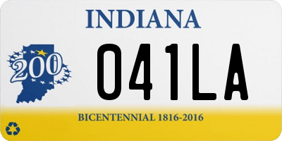 IN license plate 041LA