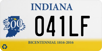 IN license plate 041LF