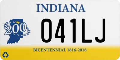 IN license plate 041LJ