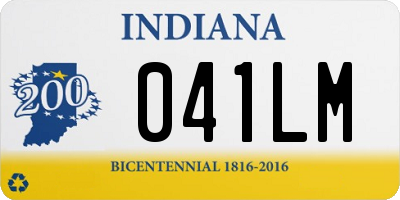 IN license plate 041LM