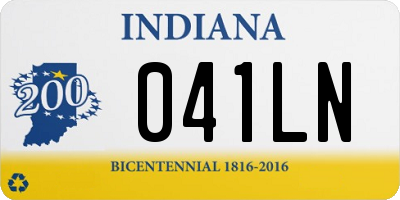 IN license plate 041LN