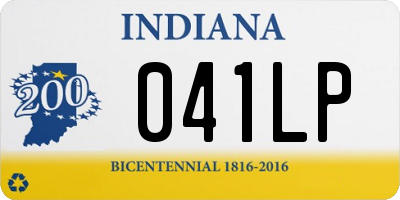 IN license plate 041LP
