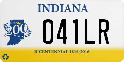 IN license plate 041LR