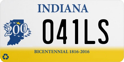 IN license plate 041LS