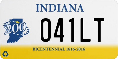 IN license plate 041LT