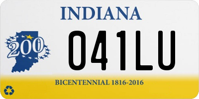 IN license plate 041LU